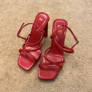Zara strappy sandal heels